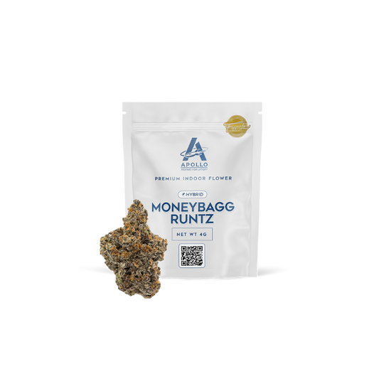 MoneyBagg Runtz AAA THCA Flower – Hybrid – Black Runtz (Flower 4g)